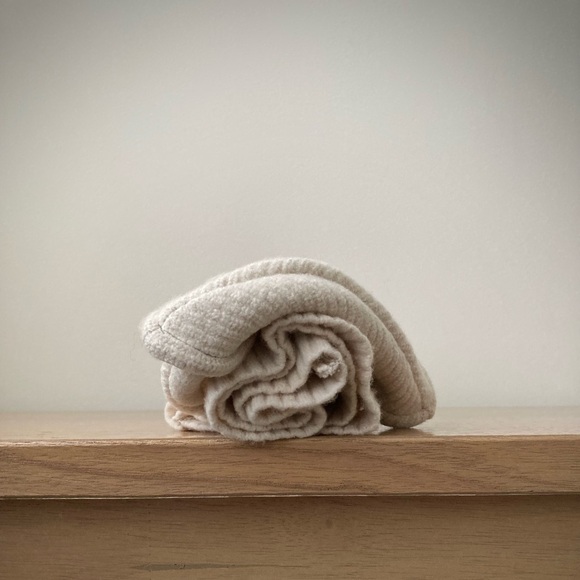 joodito origami crown wool cotton sweater hat ribbed beanie bucket cloche cream - Picture 11 of 11